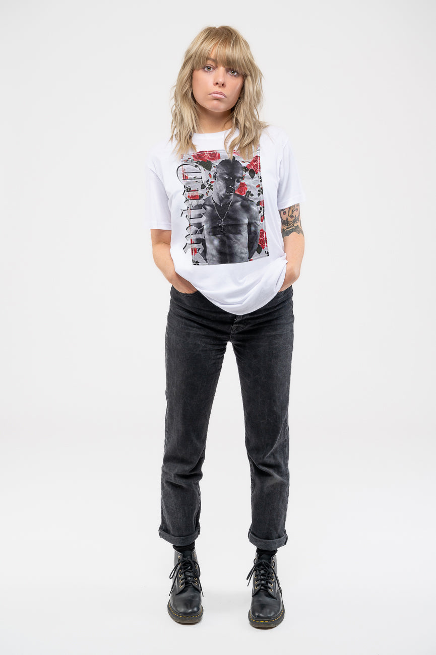Tupac Floral Logo Skinny Fit T Shirt product image 2