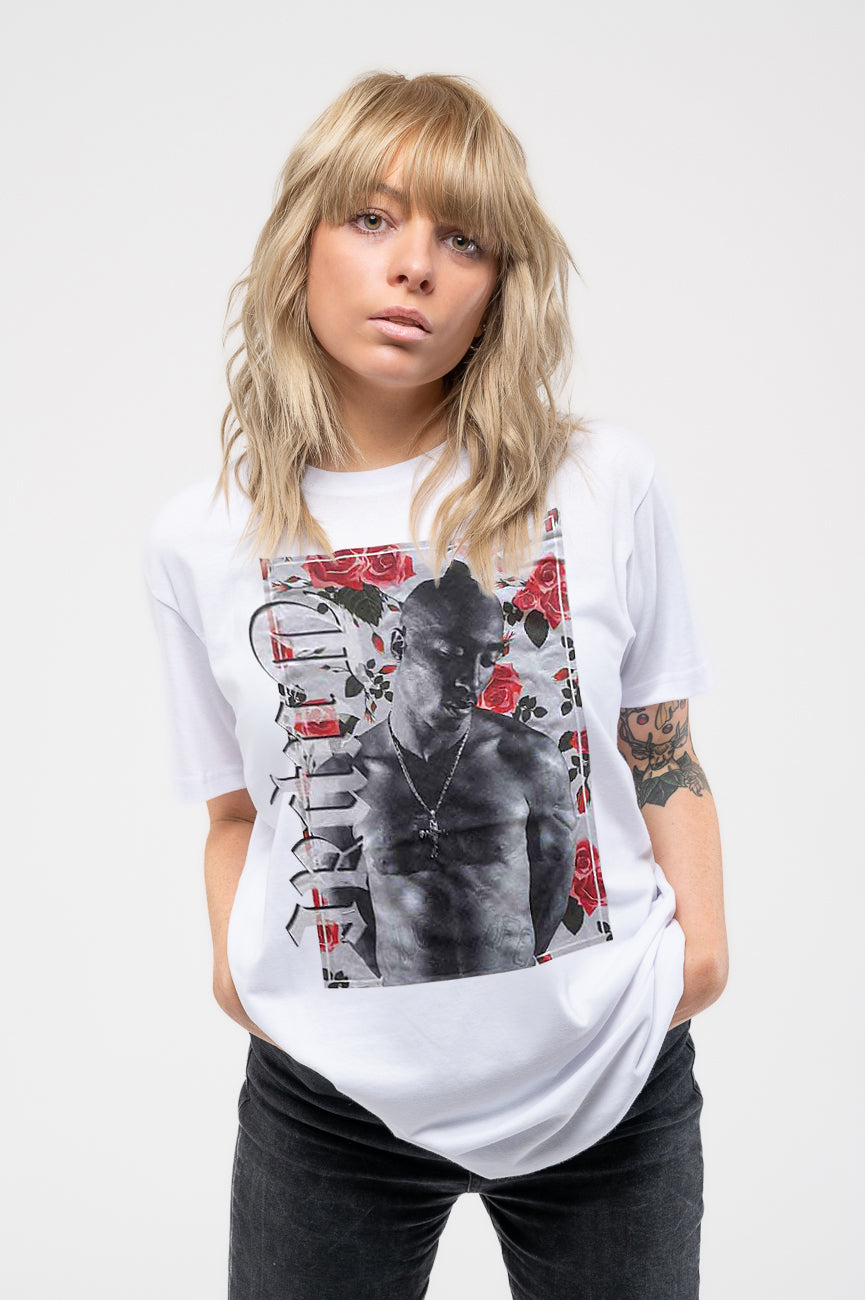Tupac Floral Logo Skinny Fit T Shirt product image 1