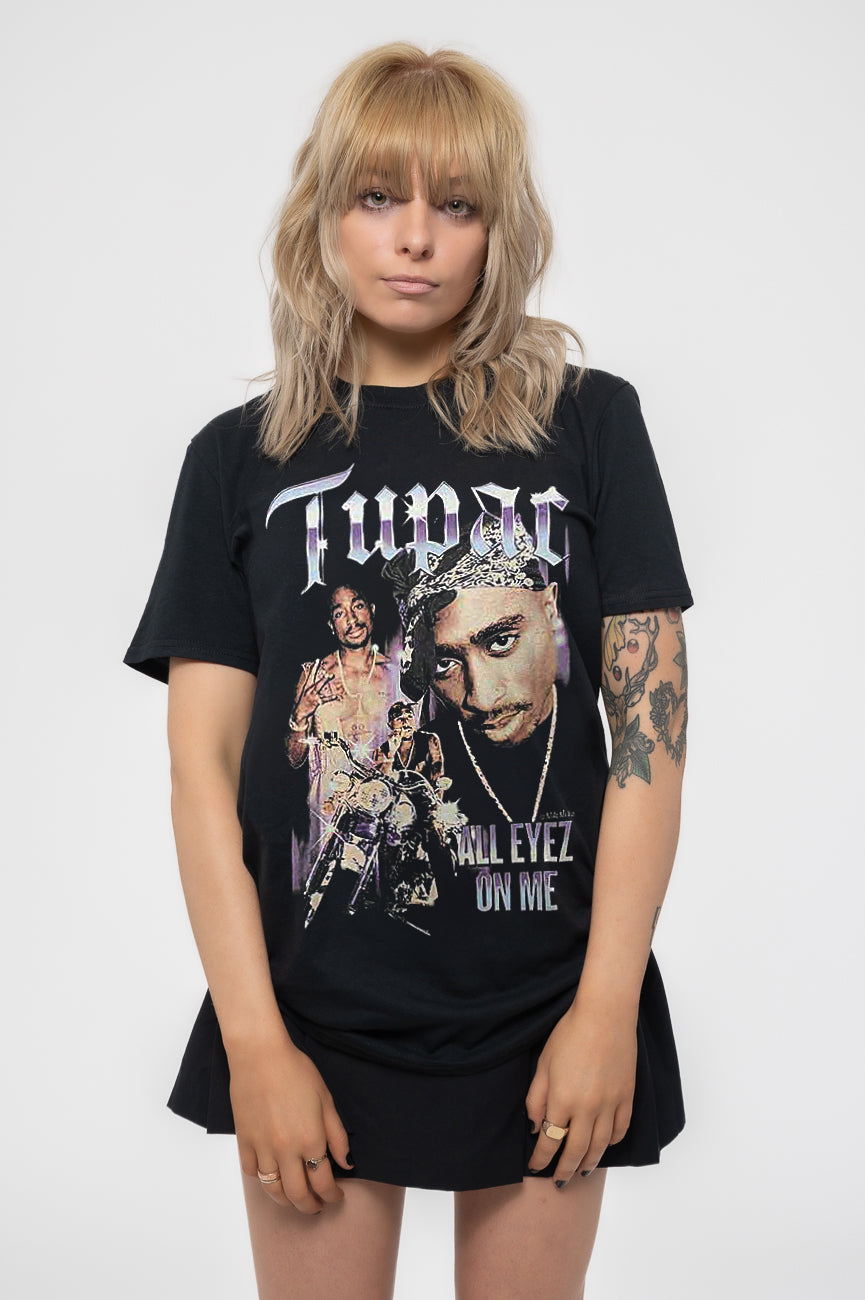 Tupac All Eyez Blue Homage Skinny Fit T Shirt product image 1
