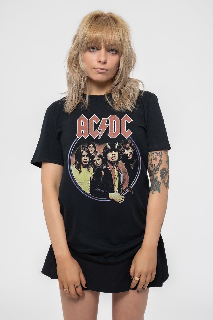 AC/DC Highway To Hell Circle Womens Skinny Fit T Shirt product image 1