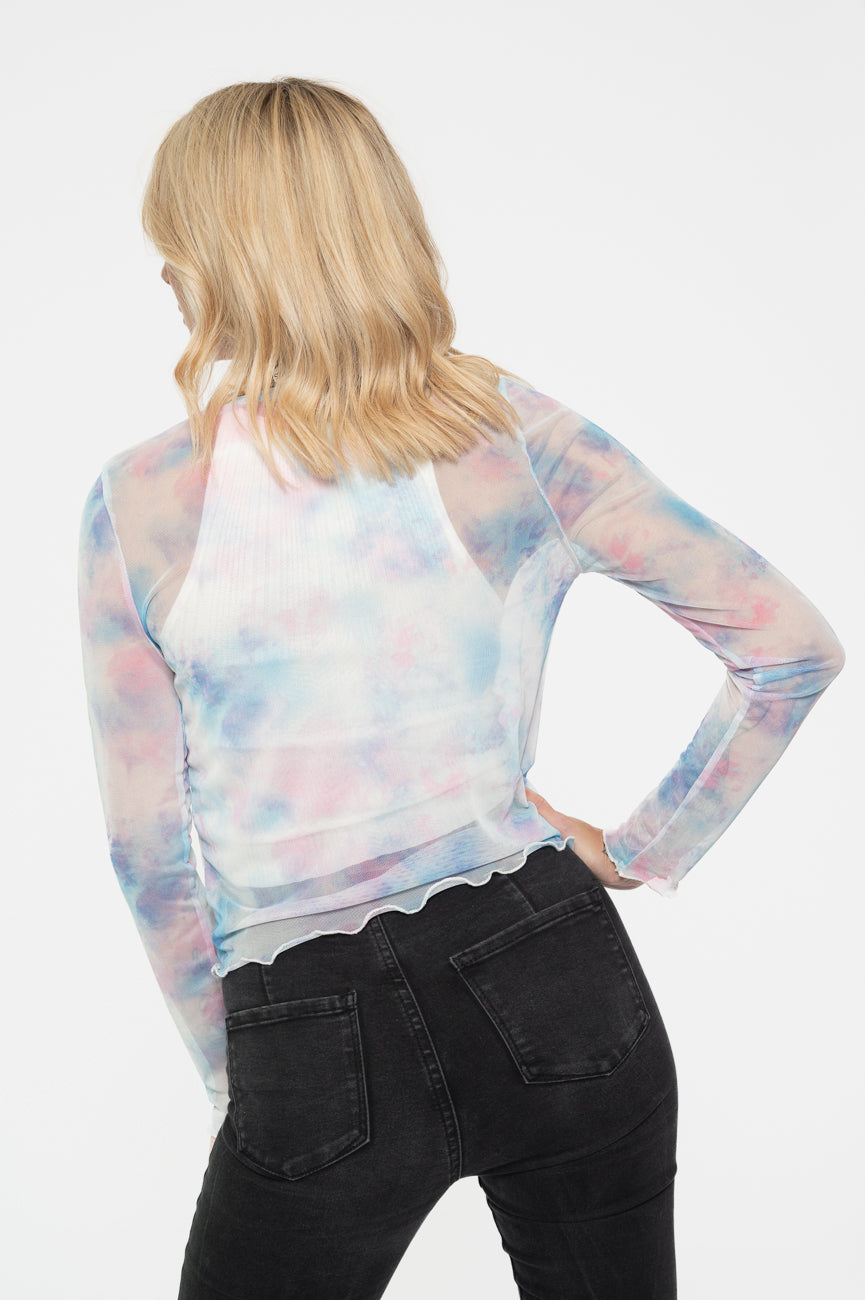 The Beatles Drop T Logo Long Sleeve Mesh Crop Top product image 4