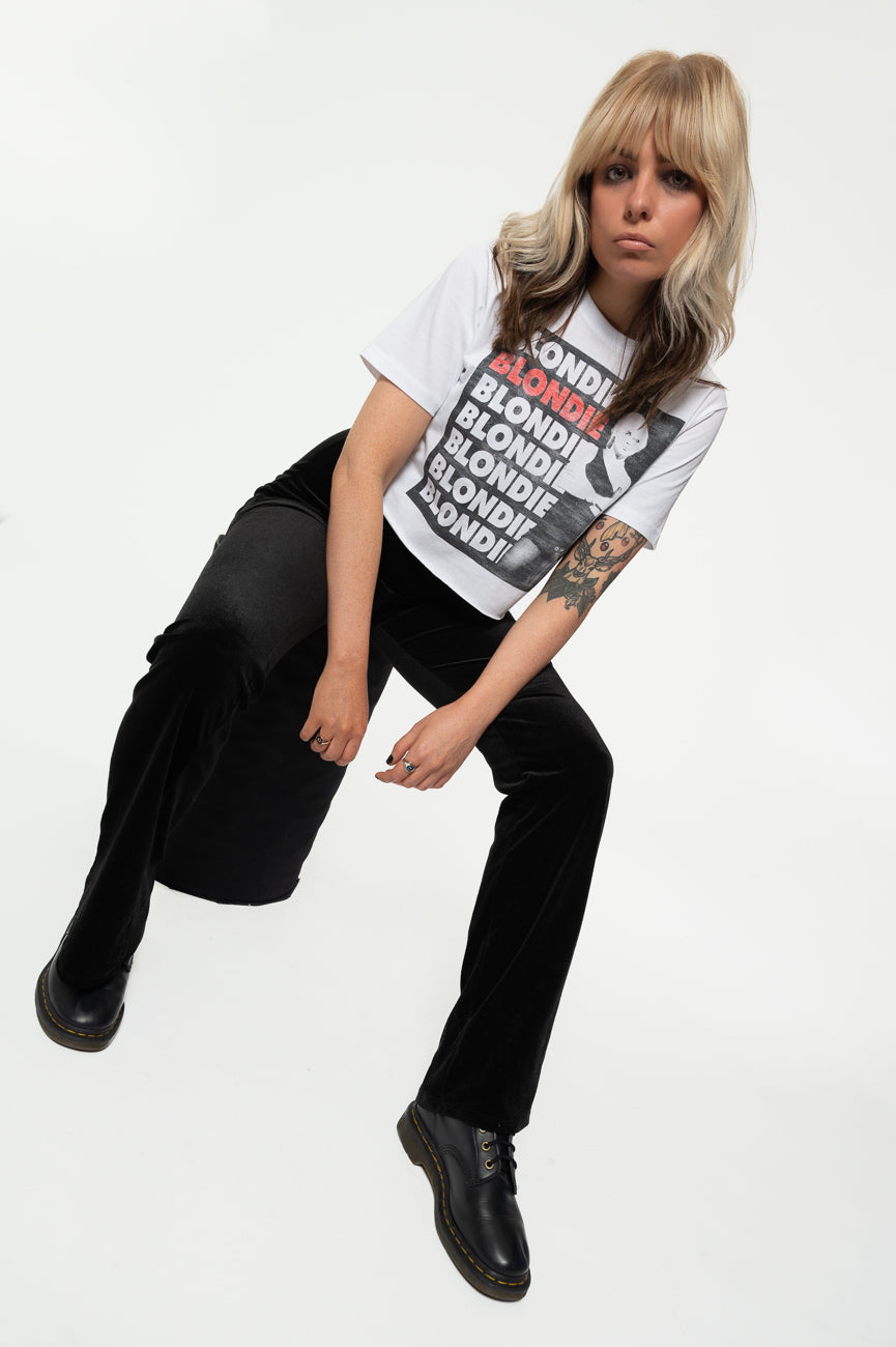 Blondie Stacked Band Logo Crop Top product image 5