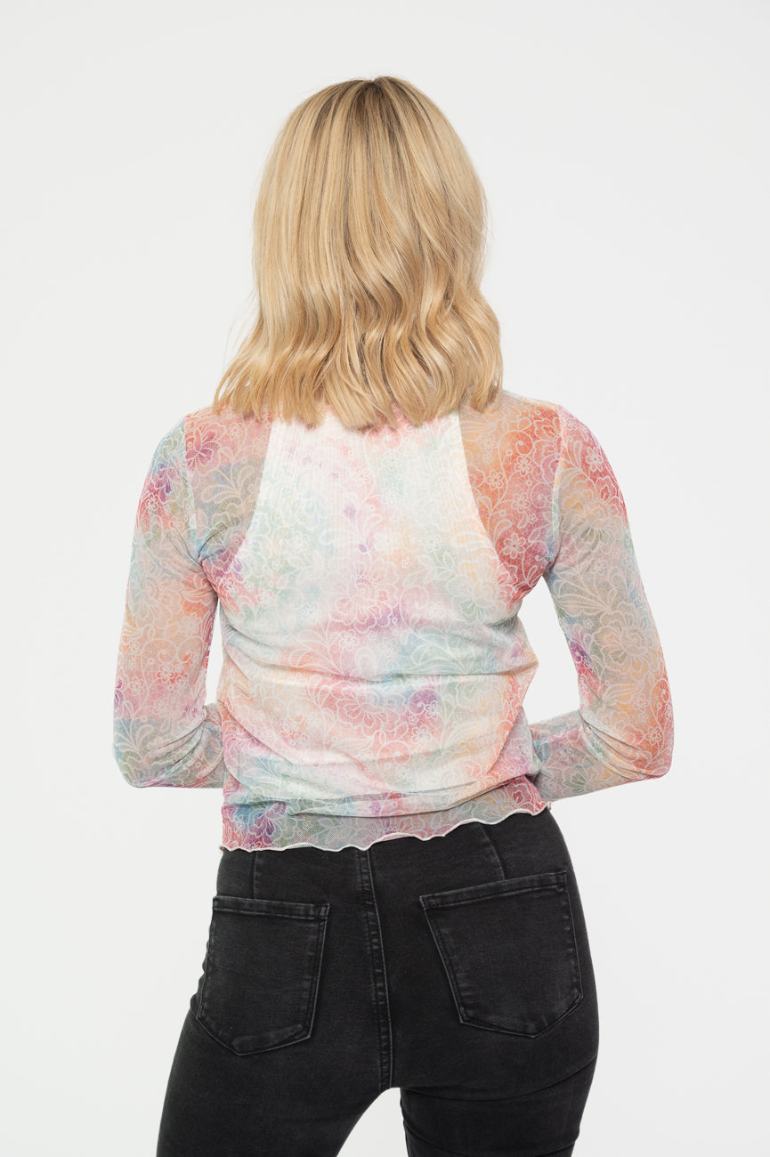 Janis Joplin Pearl Long Sleeve Mesh Crop Top product image 4