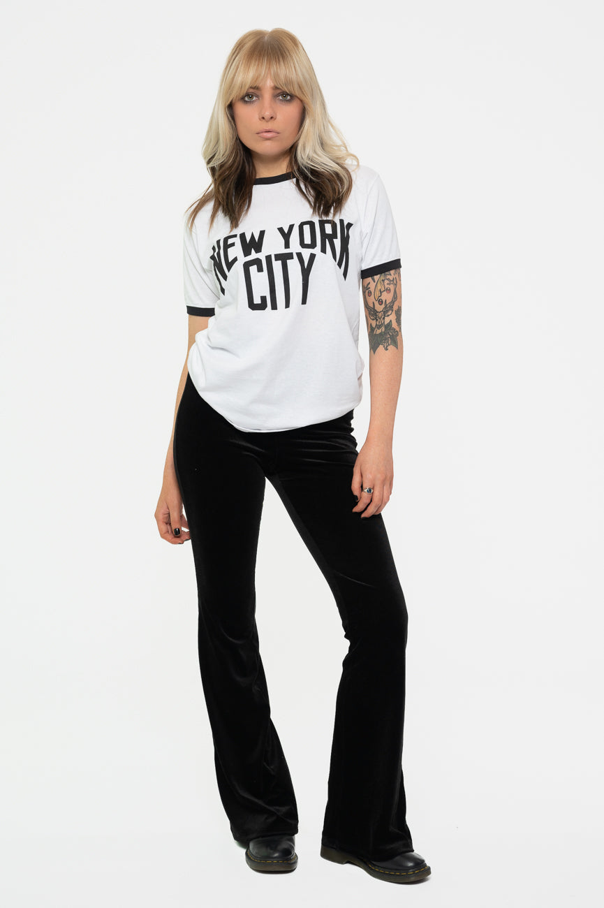John Lennon New York City Text Logo Ringer T Shirt product image 2
