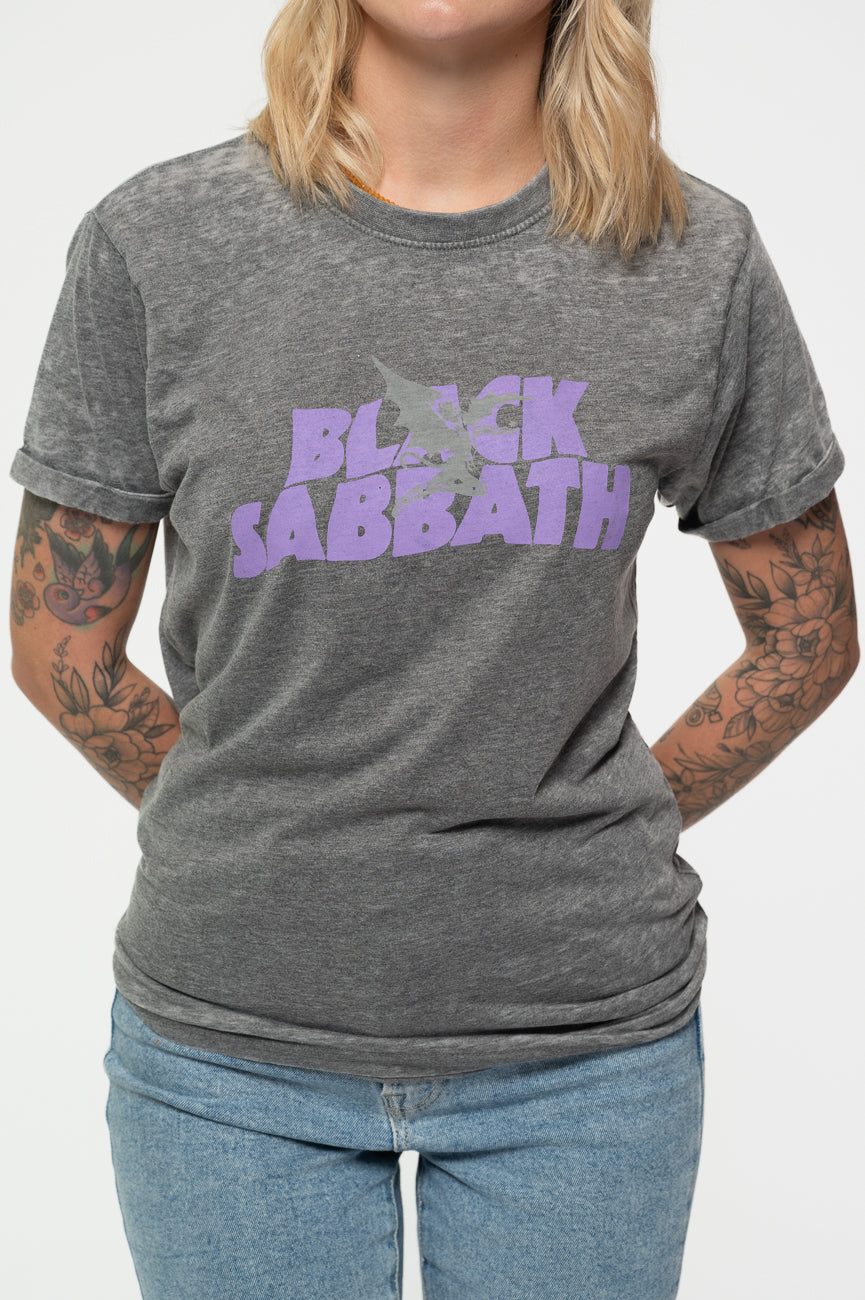Black Sabbath Logo and Daemon Burnout T Shirt product image 3