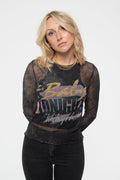 Whitney Houston Im Your Baby Long Sleeve Mesh Crop Top product image 1