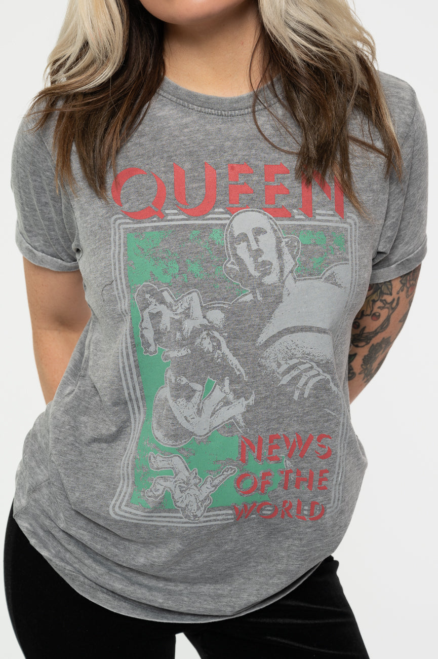Queen News Of The World Burnout T Shirt product image 3