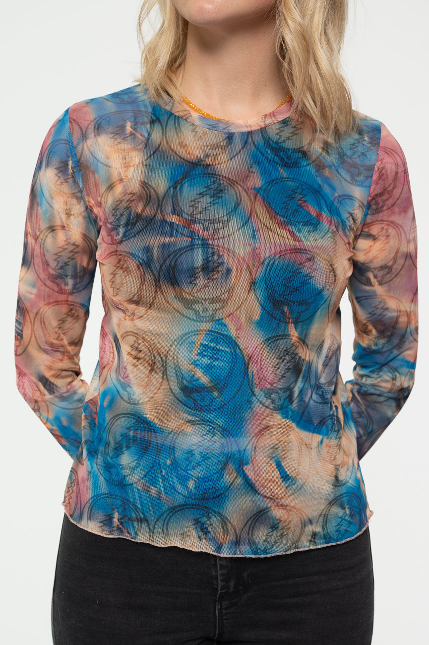 Grateful Dead Stealy Long Sleeve Mesh Crop Top product image 3