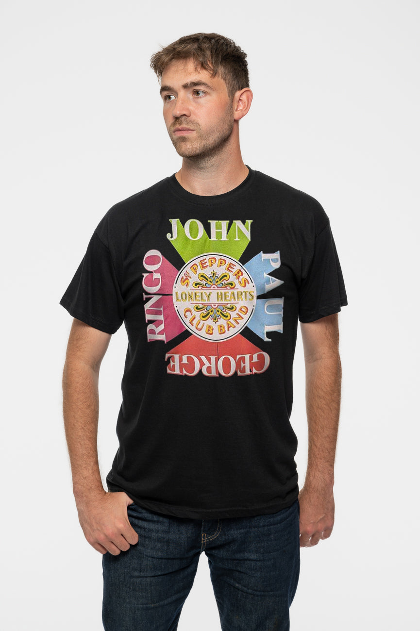 The Beatles Sgt Pepper Drum And Names T Shirt product image 1