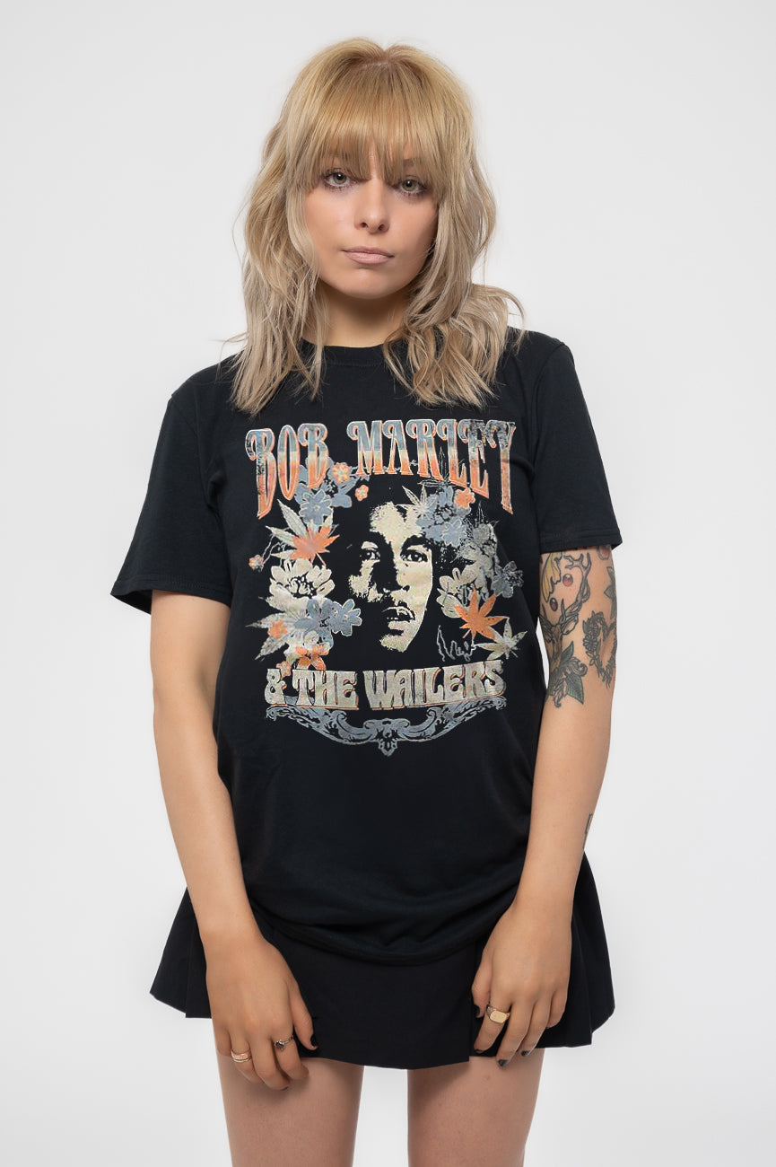 Bob Marley Flower Portrait T Shirt product image 1