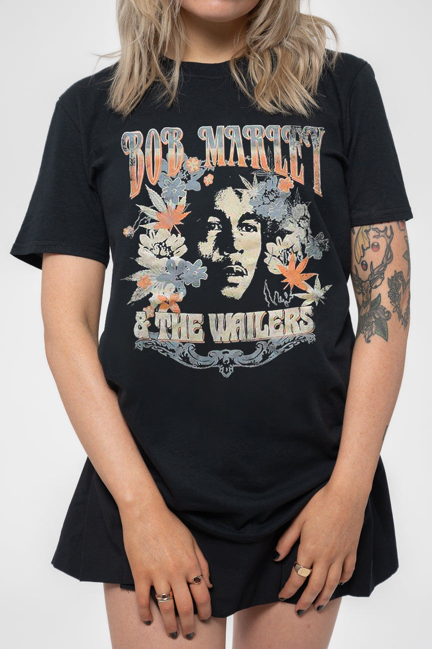 Bob Marley Flower Portrait T Shirt product image 3