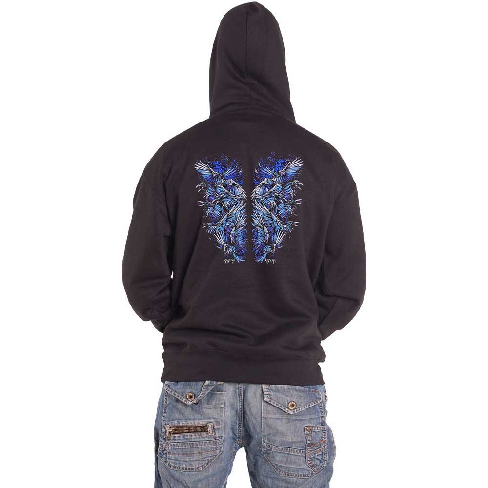 Bring Me The Horizon Blue Crow Wings Zipped Hoodie product image 2