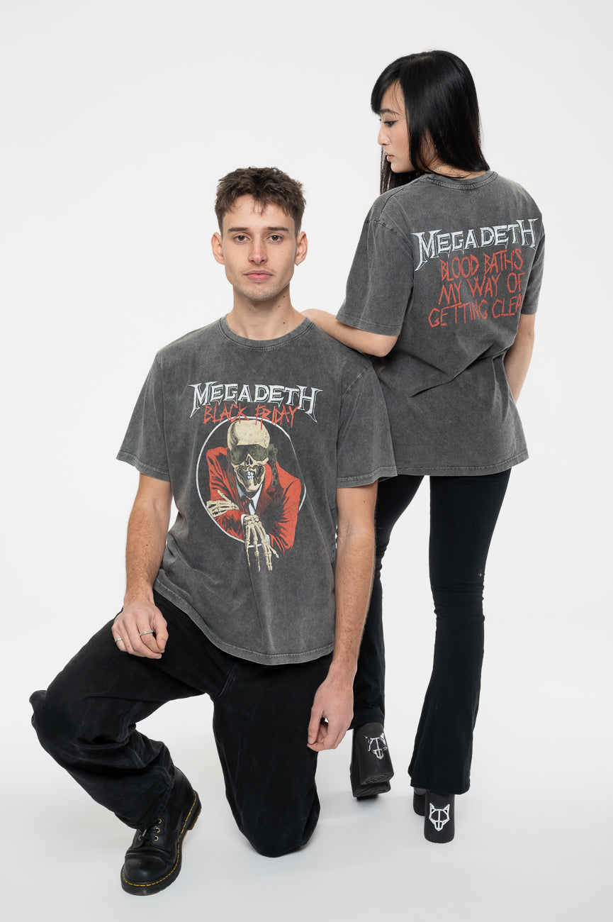 Megadeth Blood Bath Stone Limited Edition 999 Only Wash T product image 1