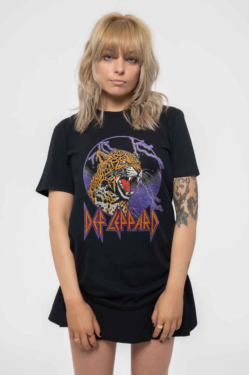 Def Leppard Lightning Leopard T Shirt product image 1
