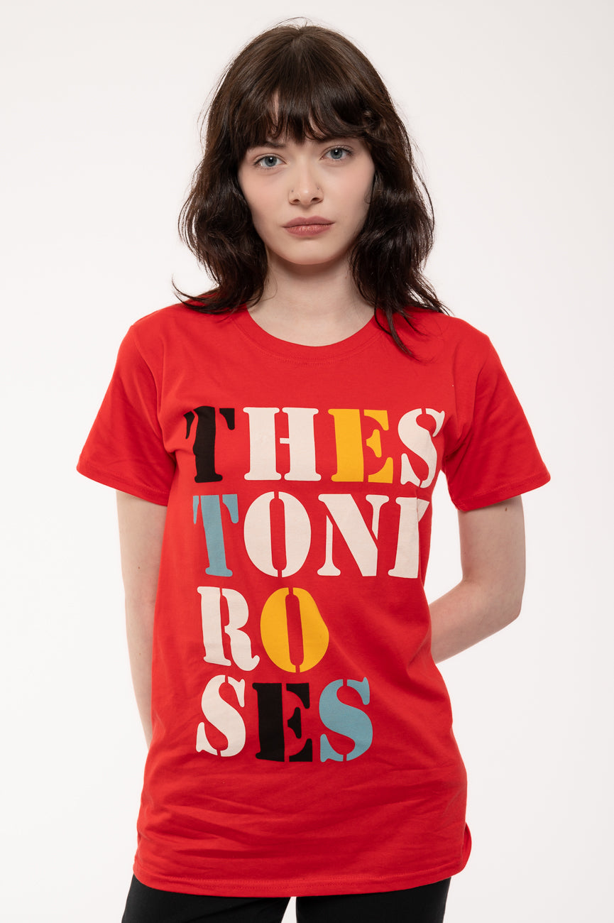 The Stone Roses Stacked Band Logo T Shirt product image 1