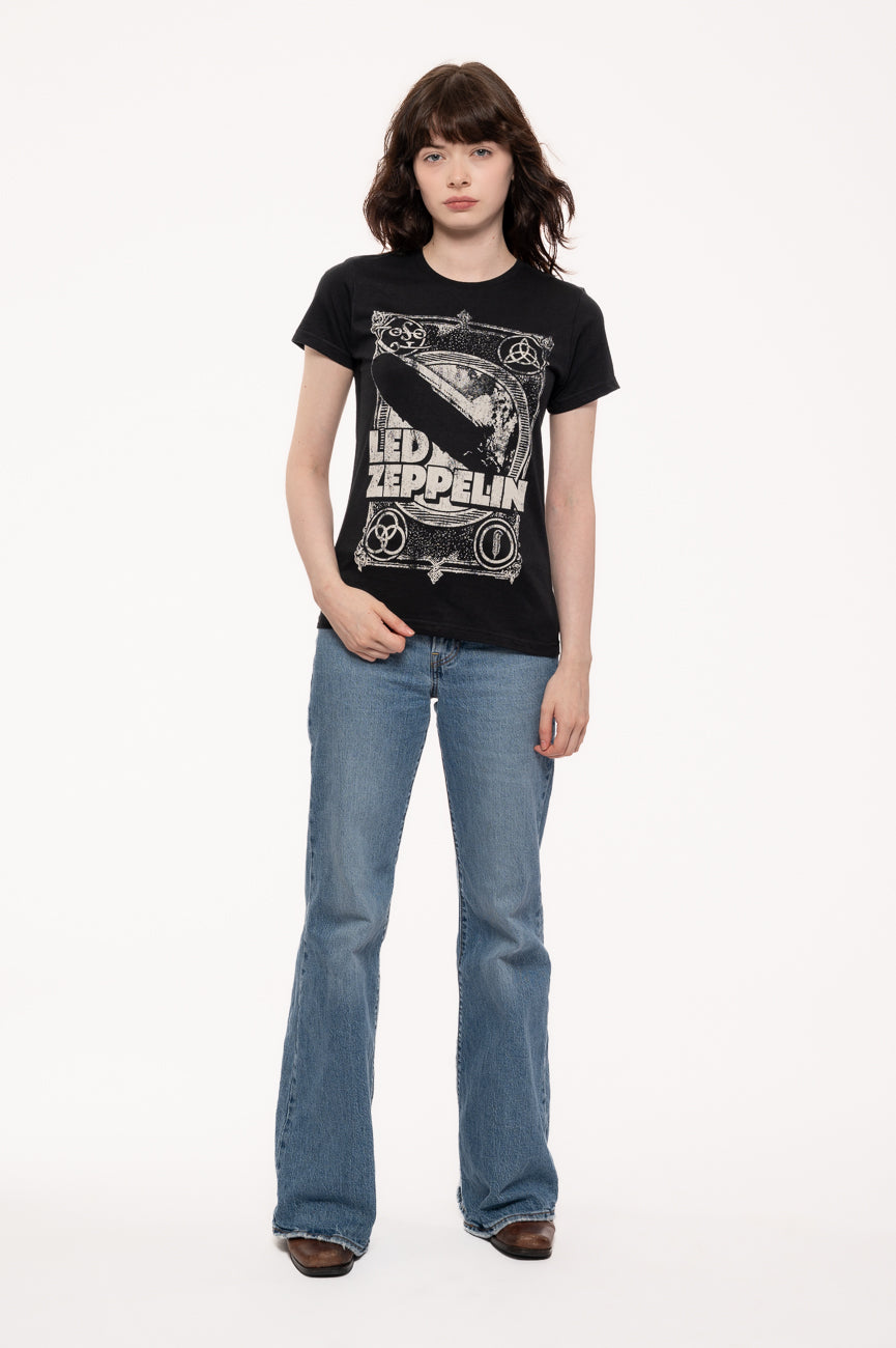 Led Zeppelin Vintage Print LZ1 Skinny Fit T Shirt product image 2