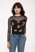 Queen Bohemian Rhapsody Long Sleeve Mesh Top product image 1