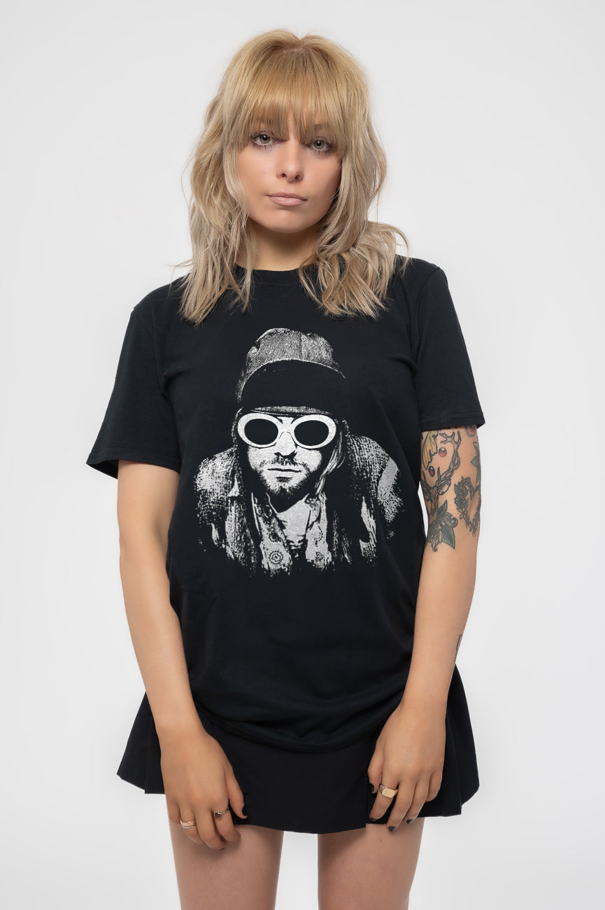 Kurt Cobain Sunglasses Portrait T Shirt product image 1