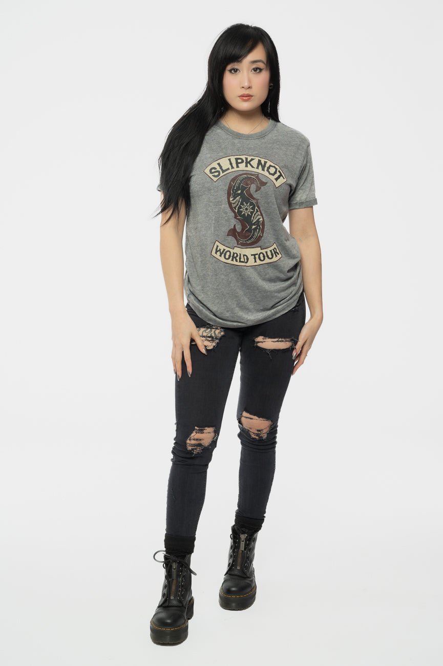 Slipknot World Tour Tribal Burnout T Shirt product image 2