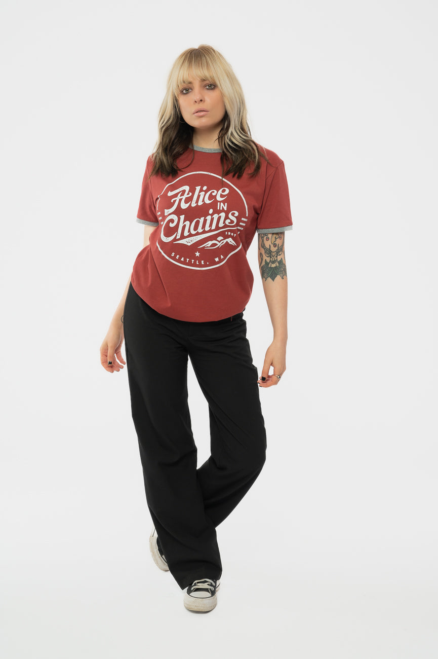 Alice In Chains Circle Emblem Ringer T Shirt product image 2