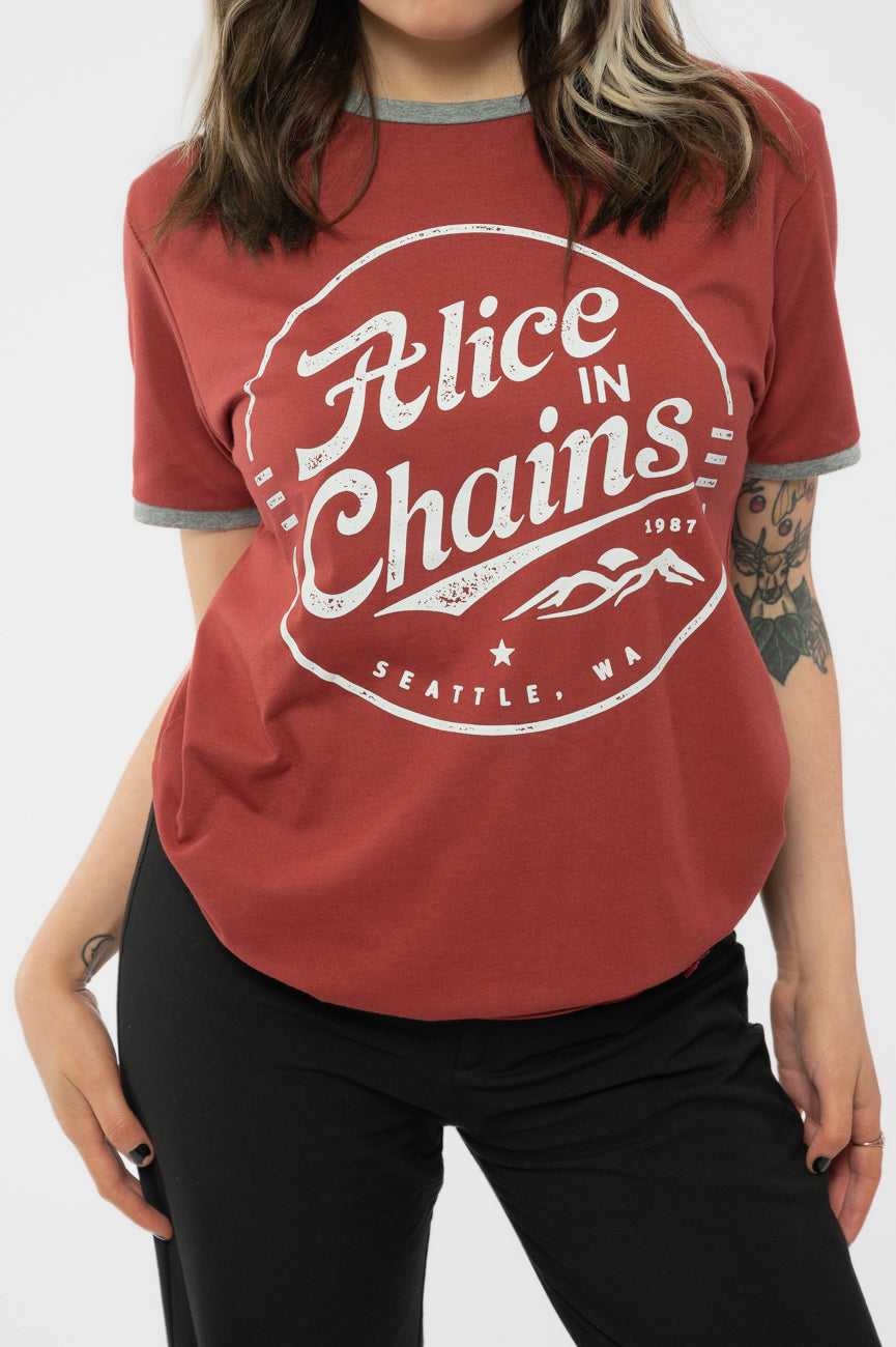 Alice In Chains Circle Emblem Ringer T Shirt product image 3