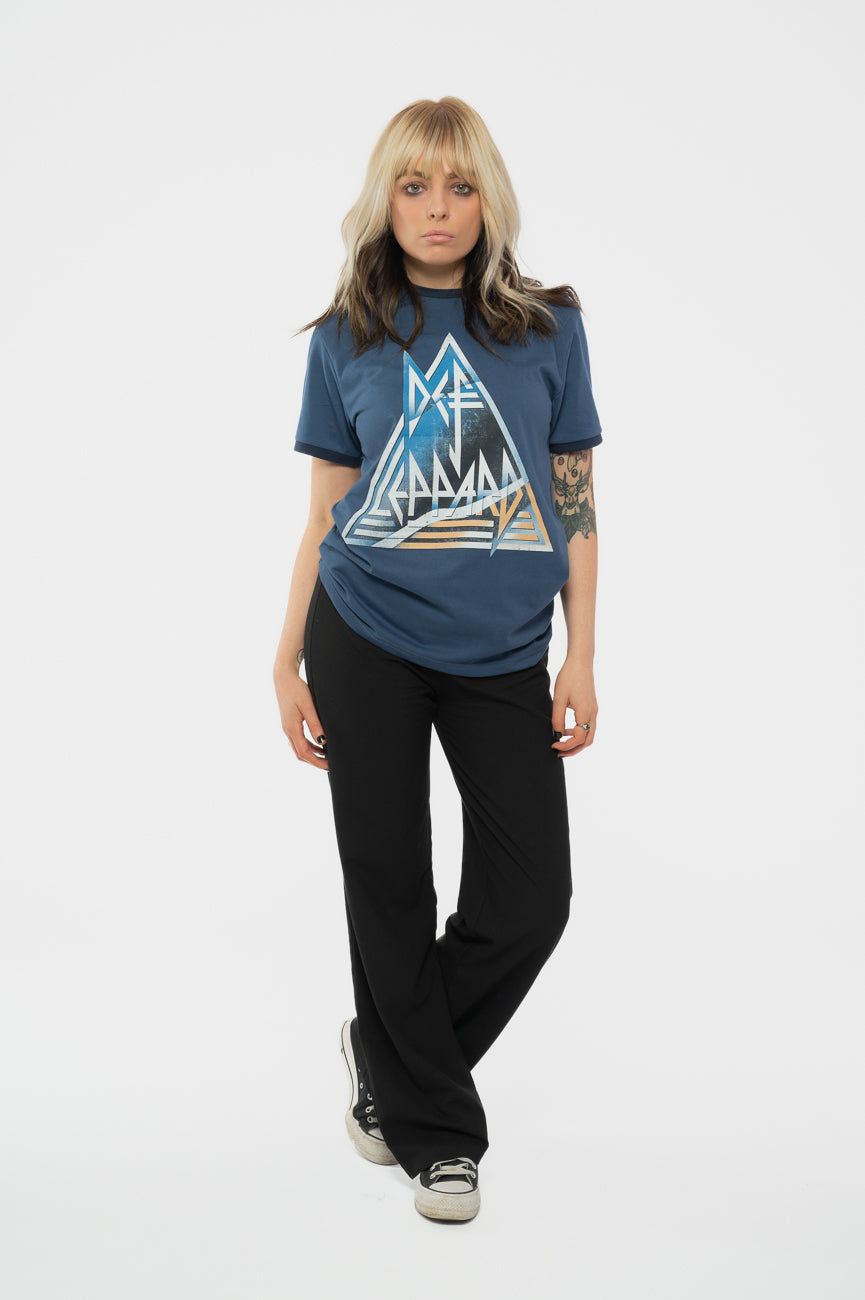 Def Leppard Triangle Logo Ringer T Shirt product image 2