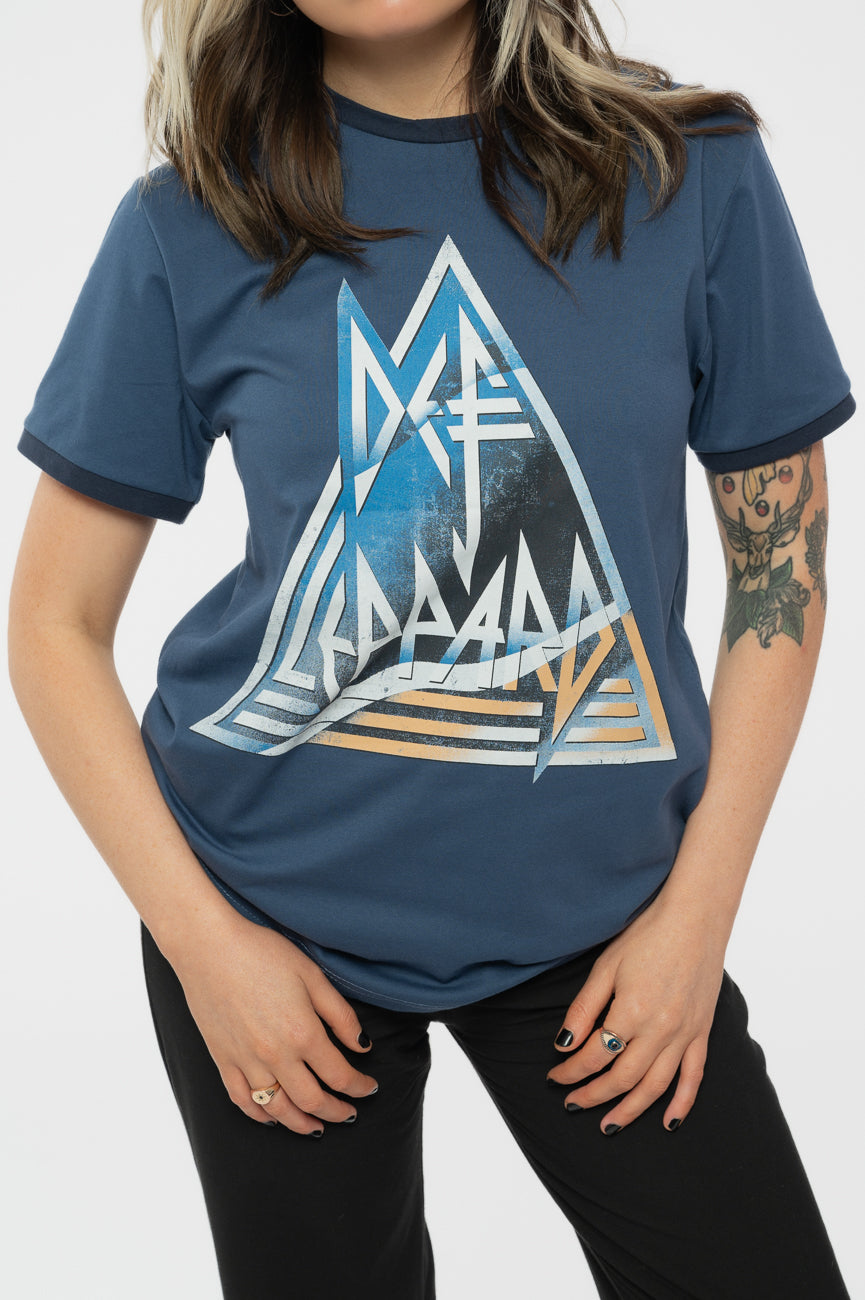 Def Leppard Triangle Logo Ringer T Shirt product image 3