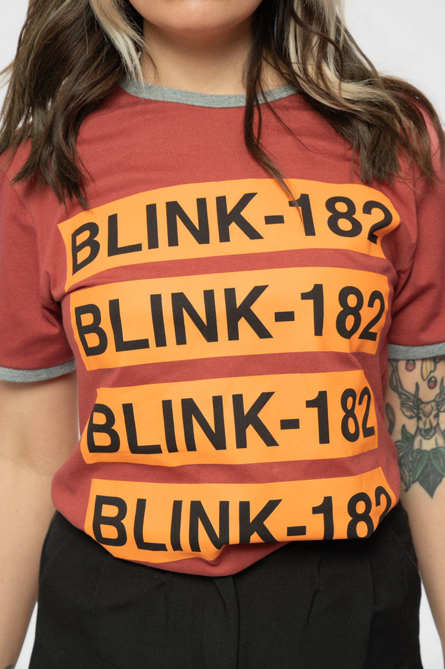 Blink-182 Logo Repeat Ringer T Shirt product image 3