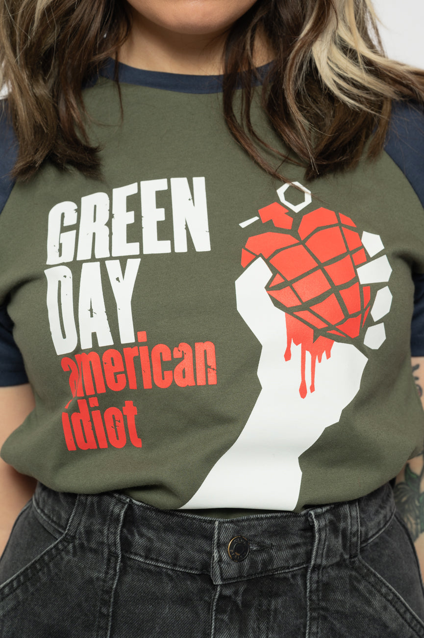 Green Day American Idiot Raglan T Shirt product image 3
