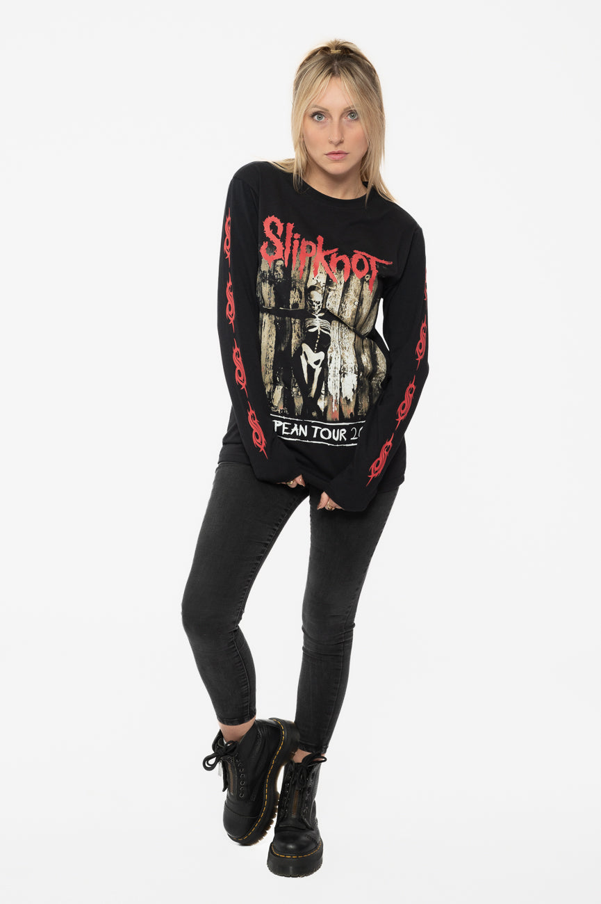 Slipknot Skeleton Flag Long Sleeve T Shirt product image 2