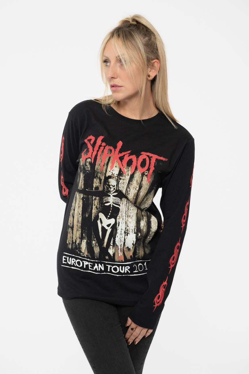 Slipknot Skeleton Flag Long Sleeve T Shirt product image 1