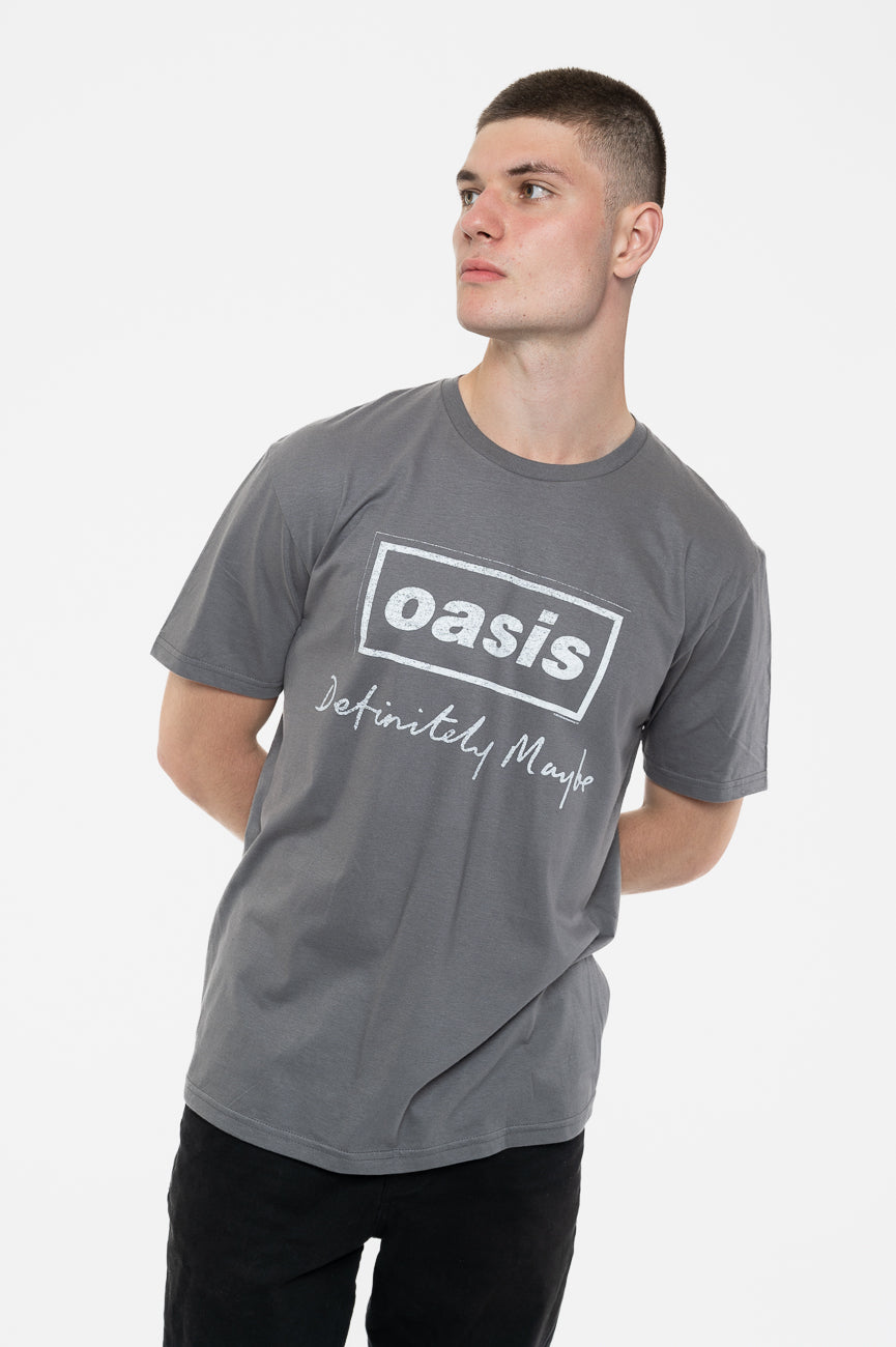 Oasis Definitely Maybe Distressed Text T Shirt product image 1