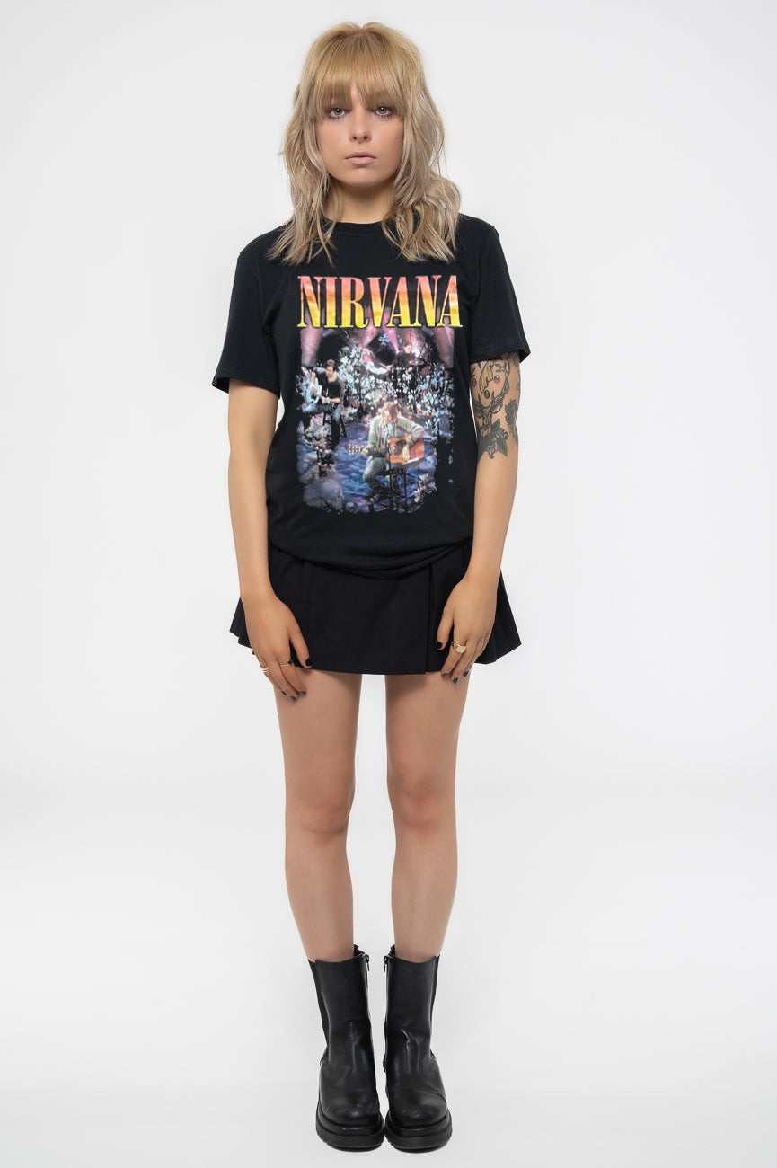 Nirvana Unplugged Photo Boyfriend Fit T Shirt product image 2