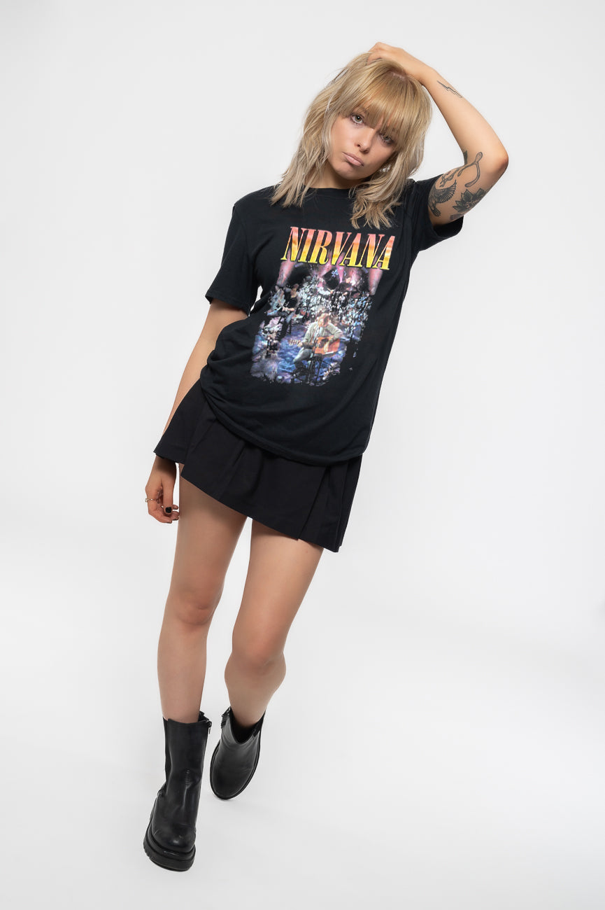 Nirvana Unplugged Photo Boyfriend Fit T Shirt product image 5