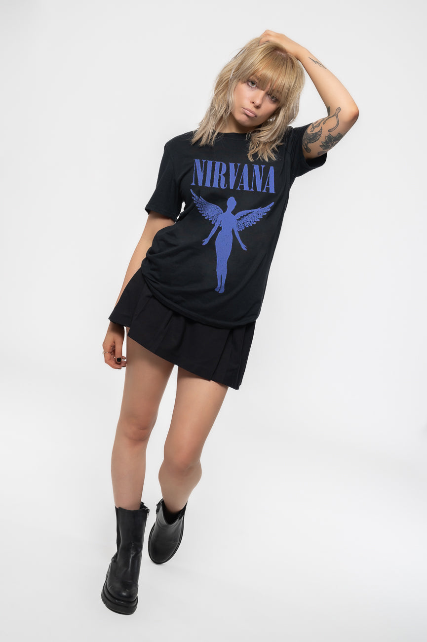 Nirvana Angelic Blue Mono Skinny Fit T Shirt product image 5