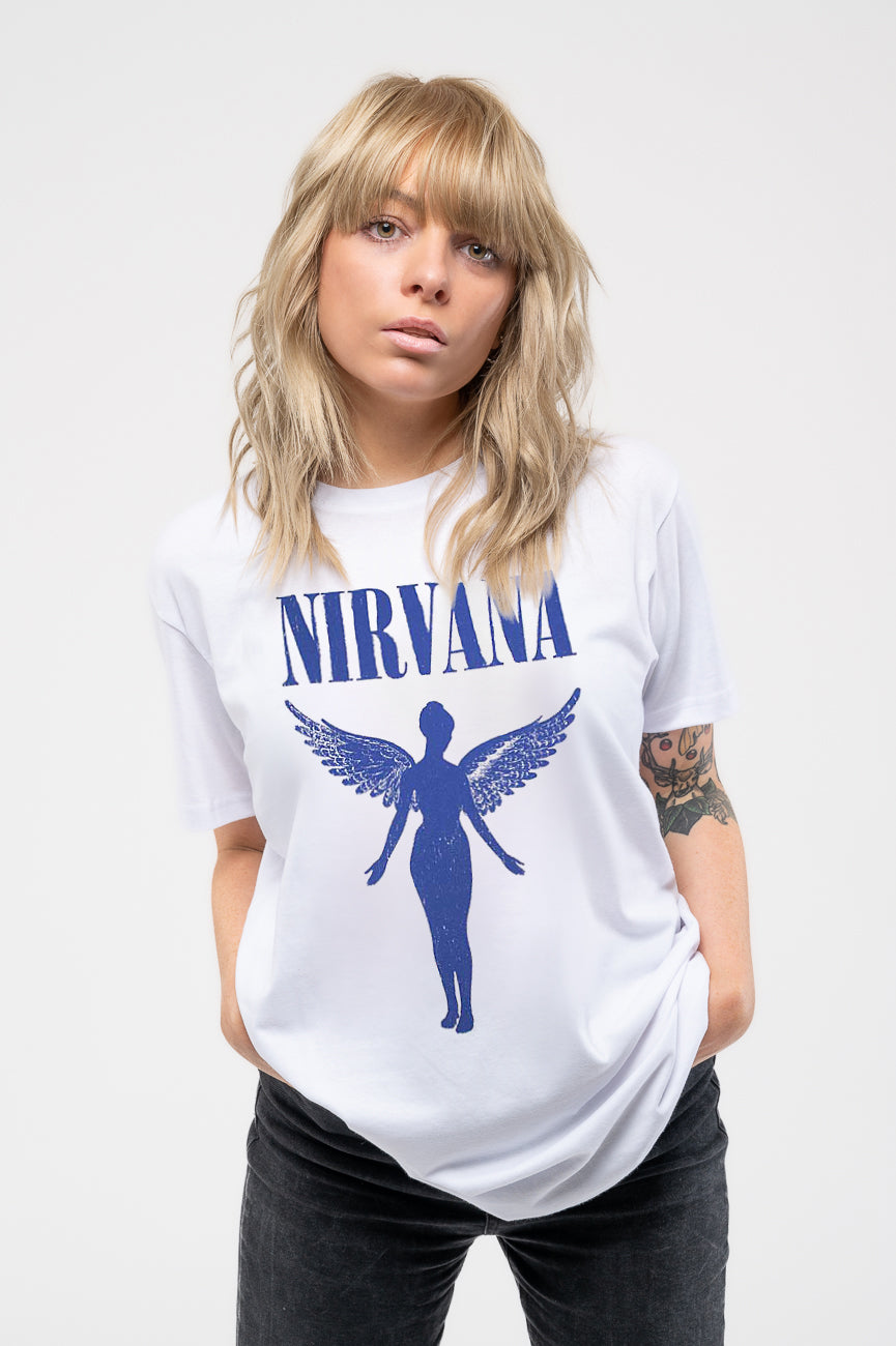 Nirvana Angelic Blue Mono Skinny Fit T Shirt product image 1