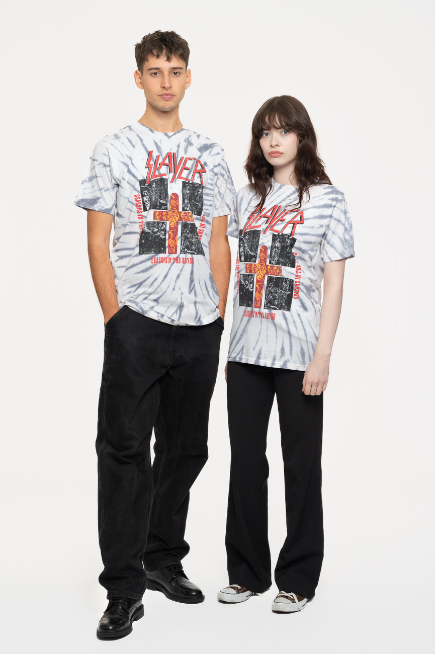 Slayer Quad Seasons Band Logo Dye Wash T Shirt product image 2