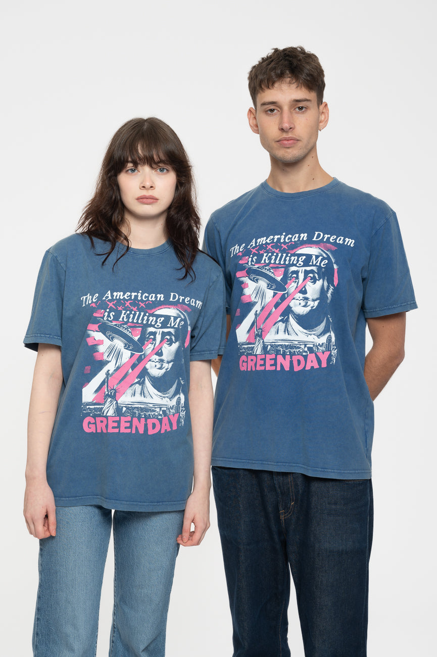 Green Day American Dream Stone Wash T Shirt product image 1