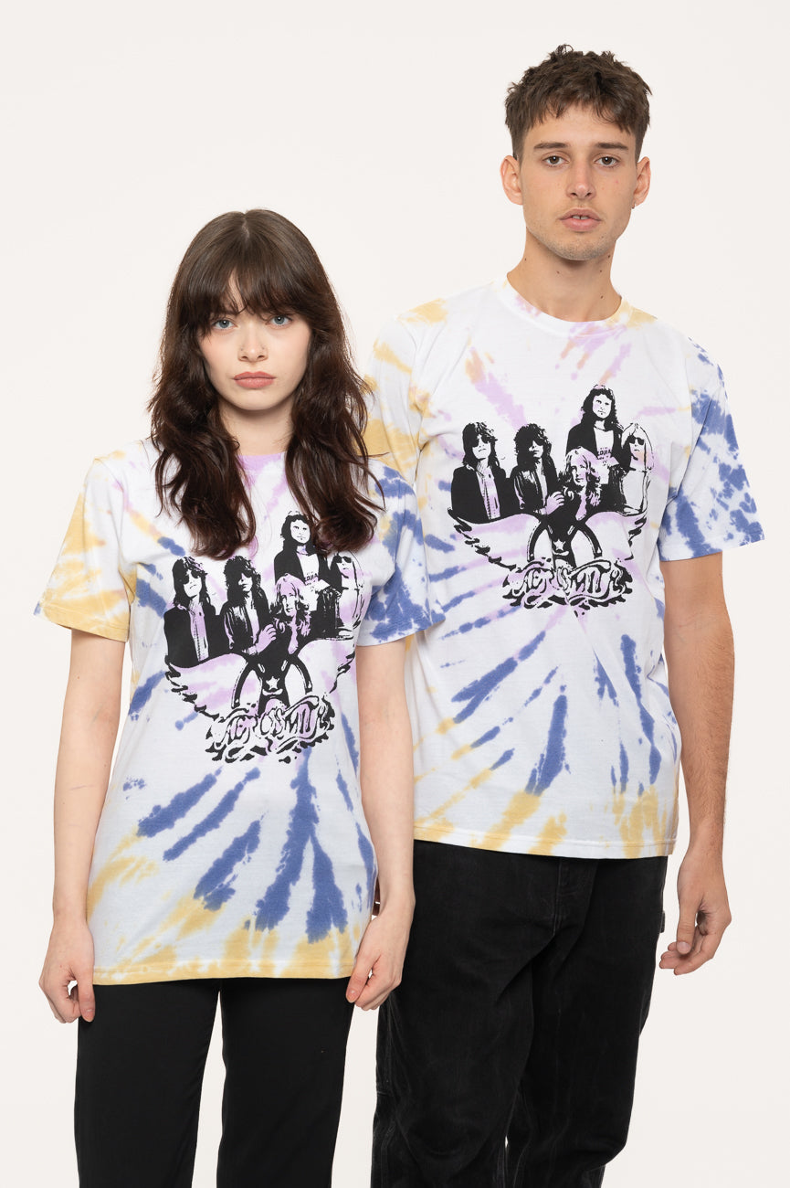 Aerosmith Photo Wings Tie Dye T Shirt product image 1