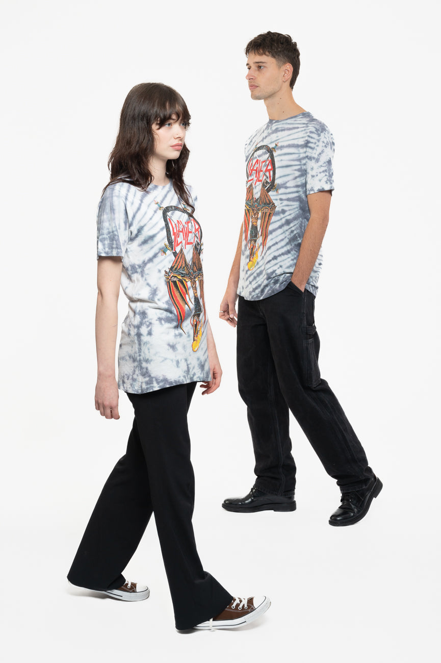 Slayer Winged Crucifix Dye Wash T Shirt product image 5