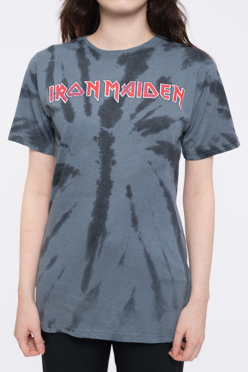 Iron Maiden Band Logo Tie Dye T Shirt product image 3