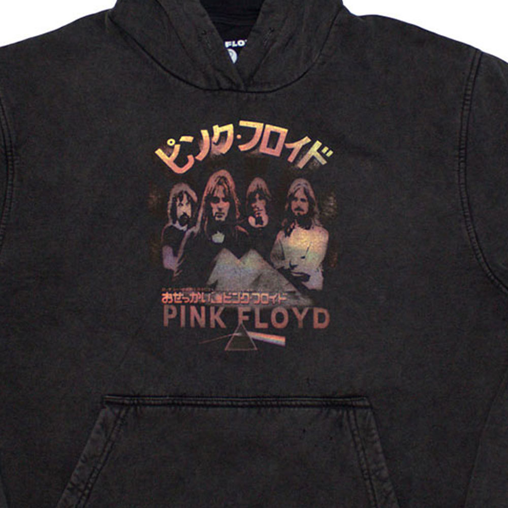 Pink Floyd Japan Poster Pullover Stone Wash Hoodie