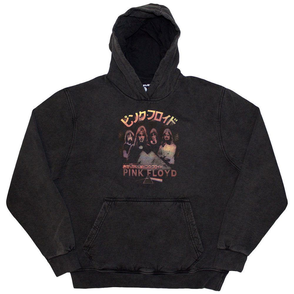 Pink Floyd Japan Poster Pullover Stone Wash Hoodie