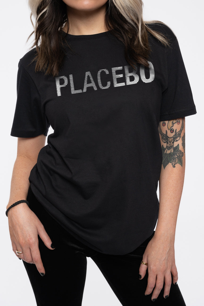 Placebo Glitch Band Logo T Shirt product image 3