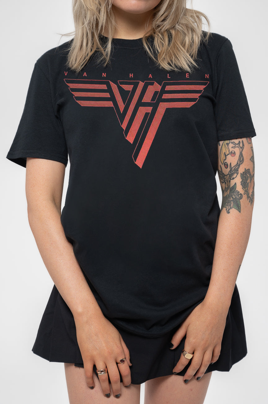 Van Halen Classic Red Band Logo Skinny Fit T Shirt product image 3